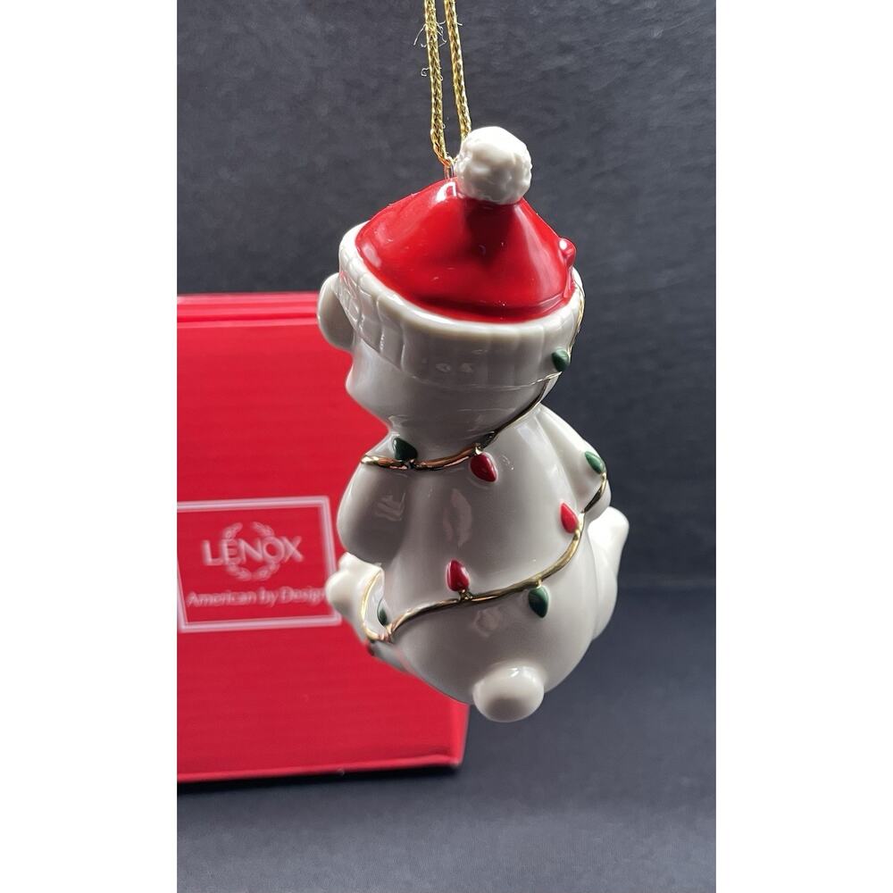 Lenox Porcelain Polar Bear Very Merry Christmas Ornament. New‎ in Box. - Picture 6 of 8